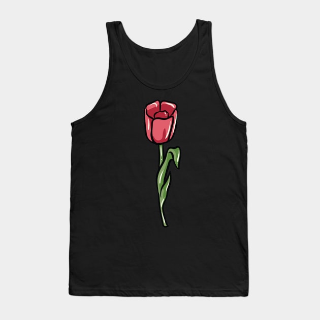 Cute Flower Tank Top by Islanr